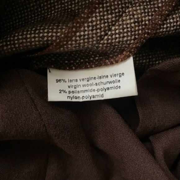 Luisa Beccaria Brown Tweed Wool Midi Skirt 44 / 8 US - Picture 8 of 8